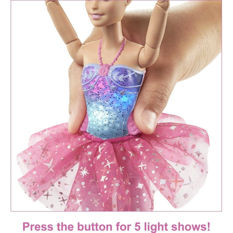Barbie Dreamtopia Twinkle Lights Ballerina Doll, 11.7 in Blonde with  Light-up Feature, Tiara & Tutu