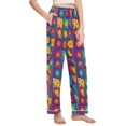 thumbnail image 2 of FORMRS Women's Pajama Pants with Pockets Soft Comfy Loungewear Sleep Bottom, Sizes S-2XL, Colorful Checkered Daisy, 2 of 8