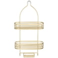 thumbnail image 4 of Acento 3-Tier Hanging Shower Caddy with Suction Cups, Non-Slip Neck, Bathroom Organizer, Gold, 4 of 6