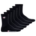 thumbnail image 1 of Champion Unisex Calcetines, 6 Pares - Crew Socks Basic Negro EU 43-46, 1 of 3