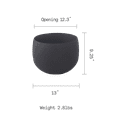 thumbnail image 4 of Fab Habitat Eden Handmade Round Metal Planters in Midnight Finish with Drainage Holes, 4 of 9