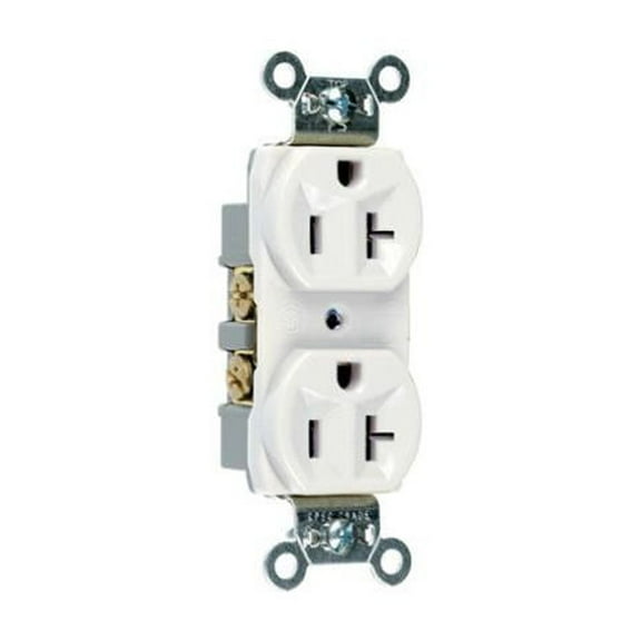 Legrand CRB5362WCC12 Pass & Seymour 20A Heavy-Duty Duplex Outlet - Quantity 12