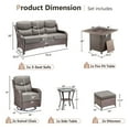 thumbnail image 2 of Gymojoy Patio Furniture 7 Pieces Wicker Outdoor Sectional Sofa Sets, Rattan Conversation Set with Fire Pit Table, Swivel Chairs for Backyard, Pool, 2 of 12