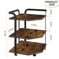 thumbnail image 3 of Kitchen Spice Rack, Corner Rack, Three-tier Wooden Counter Storage Rack, 3 of 5