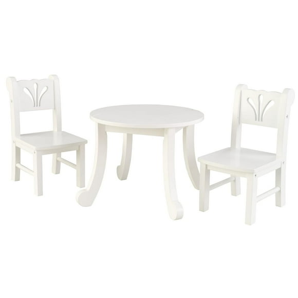 KidKraft Ensemble Table et chaises en bois Lil’ Doll pour poupées de 46 cm - Blanc