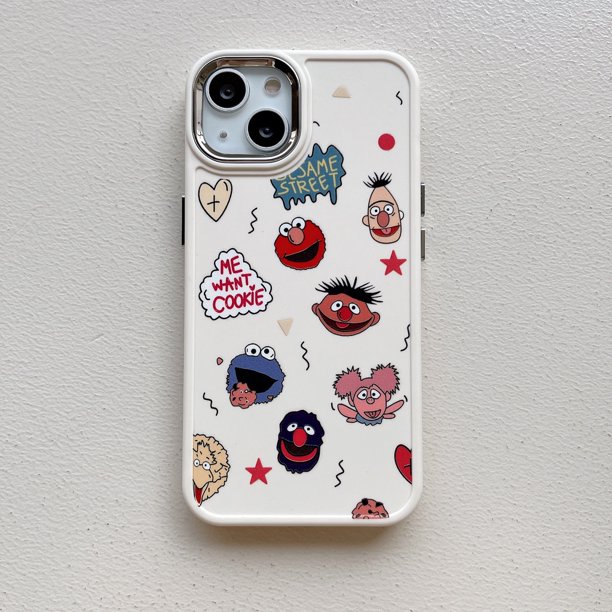 Funda De Silicona A Prueba De Golpes De Animales De Dibujos Animados Sésamo Street Gel Suave Para IPhone 11 12 13 Pro Max 14 Plus Cubierta Trasera