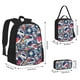 thumbnail image 2 of Disketp cool rock Skull Mochila Estampada de Gran Capacidad con Lonchera y Estuche, Set de 3 Piezas para Estudiantes, 2 of 7