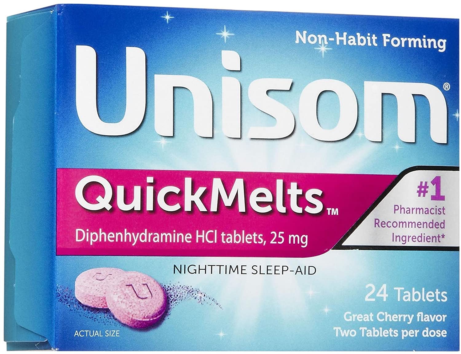 Unisom SleepMelts Quickly Melts In Your Mouth, Tablets Dissolve With or