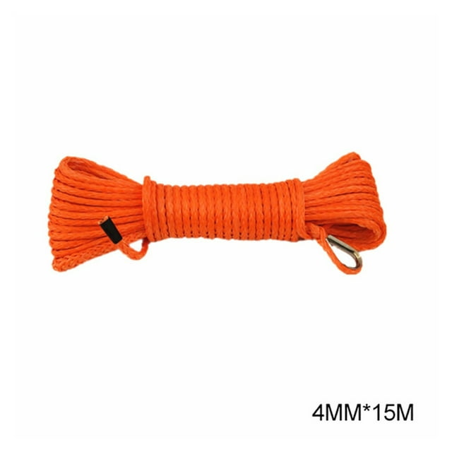 5MM*15M 4MM*15M ATV Winch Rope,Synthetic Rope,ATV Winch Accessories,Boat Winch Cable,Winch Rope ,Easy to Use