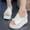 White, variant on BONIXOOM Wedge Sandals for Women Clearance Fall Slip-On Platform Casual Fashion Womens Shoes White Size 7