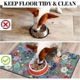 thumbnail image 3 of Dog Food Mats for Floors, Absorbent Dog Bowl Mat for Food and Water Dispenser Mat, Quick Dry Cat Food Mat Pet Supplies, 3 of 5