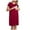 Wine, variant on Sentmoon Maternity Dress Oversized Short Sleeve Nursing Dress Crew Neck Solid Color Loose Casual Summer Dress Fashion for Maternity Photoshoot Dark Gray XL