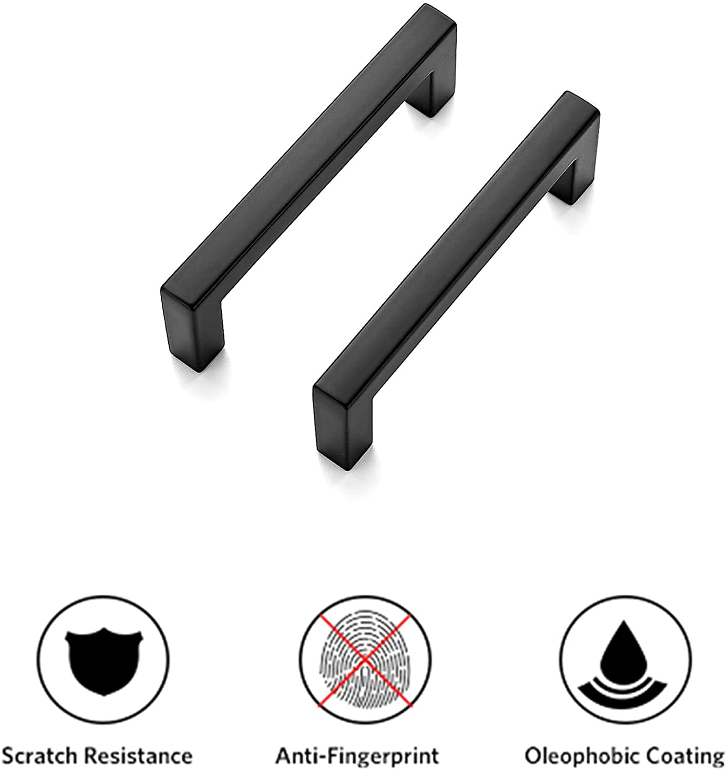 30 Pack Solid 3 Inch Center to Center Slim Square Bar Drawer Handles Kitchen Cabinet Handles Black Drawer Pulls Kitchen Cabinet Hardware Matte Black Dresser Pulls for Cupboard