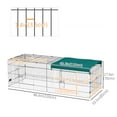 thumbnail image 2 of CoSoTower Small Animal Cage with Roof, Indoor/Outdoor Use, for Chicken, Rabbits, Chinchillas, 87" x 34" x 28", Green, 2 of 7
