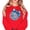 Red Sweatshirt, variant on Blue Bow Disco Softball Sweatshirt for Player Fan Coach Game Day Girly Baseball Pullover Gray Sweatshirt Adult Small