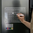 thumbnail image 7 of HauiWeiLyai Magnet Calendar for Eefrigerator, 12 x 8inch Clear Acrylic Fridge Calendar, Erasable Acrylic Weekly Plan Note Board for Refrigerator Includes 6 Dry Erase Markers, 7 of 7