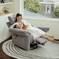 thumbnail image 4 of Nursery Recliner Chair Electric Power Glider Swivel Rocking with USB, Waterproof Stain-resistant, Gray, 4 of 10