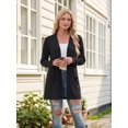 thumbnail image 6 of Cardigan Sweaters for Women Casual Open Front Long Sleeve Knit Coat with Pockets Trendy, 6 of 9