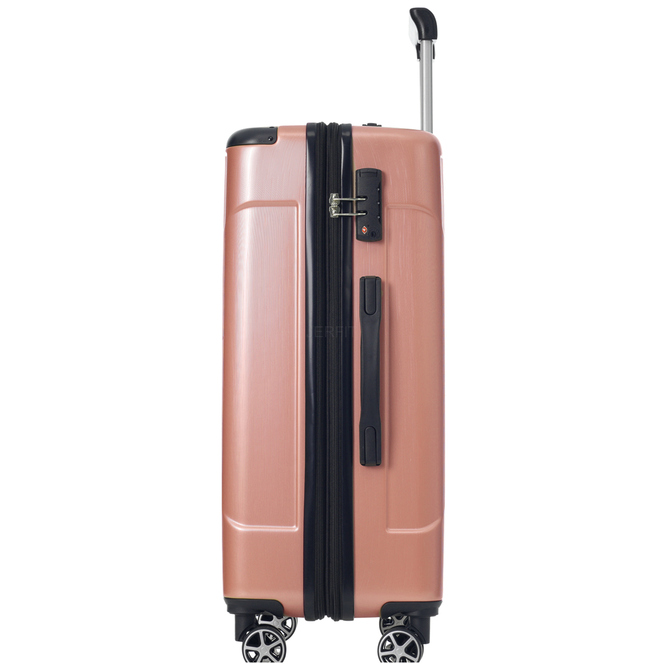 JERFIT 24" Expandable Hardshell Suitcase with TSA Lock, Lightweight ABS Checked Luggage on 360° Spinner Wheels, Rose Pink