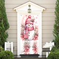 thumbnail image 5 of Rovga 90X200Cm Christmas Pink Snowman Door Frame Christmas Background Door Frame Christmas Party Curtain Background Cloth Porch Decoration For Party Decoration, 5 of 5