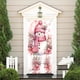 thumbnail image 5 of 90 x 200 cm Marco de puerta navideño con muñeco de nieve rosa Fondo navideño Marco de puerta Fondo de cortina para fiesta navideña Tela para decoración de porches para fiestas, 5 of 5