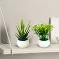ZOURIH Desktop ornament 2Pcs Set Artificial Potted Plants Plants Small