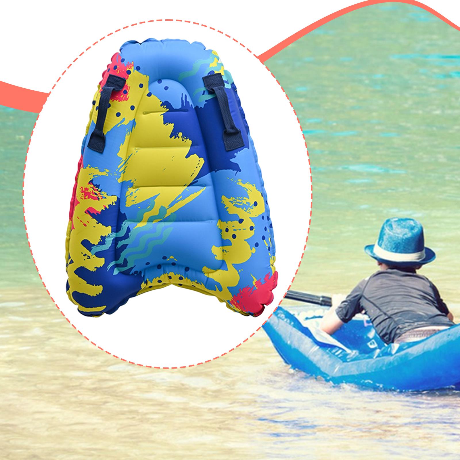 DimyFew Adults Kids Inflatable Surfboard with Handles Kids and Adults Surfing Body Board Multi