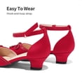 thumbnail image 3 of DREAM PAIRS Girls Dress Shoes Closed Toe Low Heels Ankle Strap Pumps for Toddler Little Big Kid Flower Party Wedding Princess, 3 of 8