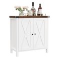 thumbnail image 2 of Farmhouse Storage Cabinet with Doors and Adjustable Shelves, 30" Rustic Oak Buffet Sideboard for Kitchen/Dining Room, 2 of 8