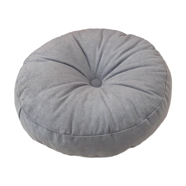 Cojín de suelo redondo, ligero, decorativo, para adultos y niños. Azul