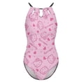 thumbnail image 4 of Hello Kitty Women's One Piece Swimsuit High Neck Tummy Control Swimwear Bathing Suit, 4 of 7