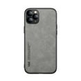 thumbnail image 2 of Dteck Case for iPhone 13 Pro, Ultra Thin Premium Leather Wrapped All-round Lens Protection Simple Design Solid Color Cell Phone Case for iPhone 13 Pro,Lightgray, 2 of 6