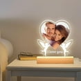 thumbnail image 5 of Personalized Couple For Women And Men Custom Picture Frames With Photo Customized Acrylic Plaque Photo Frame With Night Light Personalized Valentines Day, 5 of 9