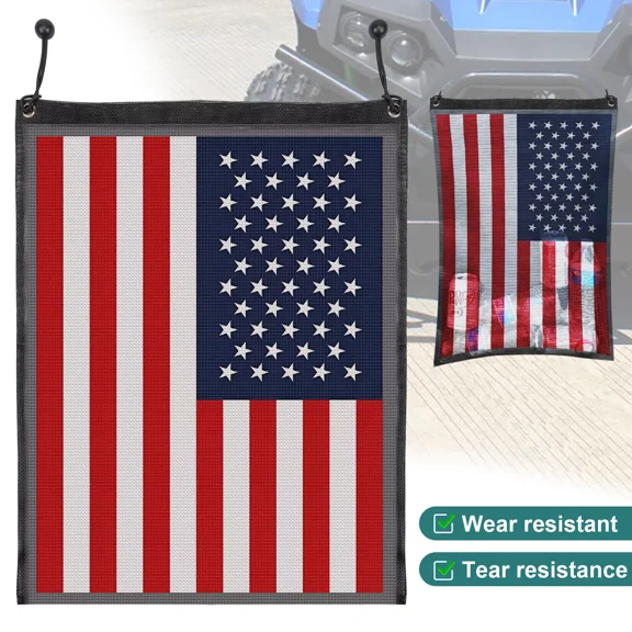 WILLJOY UTV Mesh Trash Bag, UTV Beach Car Trash Storage Bag, Universal Trash Sack for ATV Jeep Golf Cart Polaris RZR Can-Am CFmoto Teryx Arctic Cat