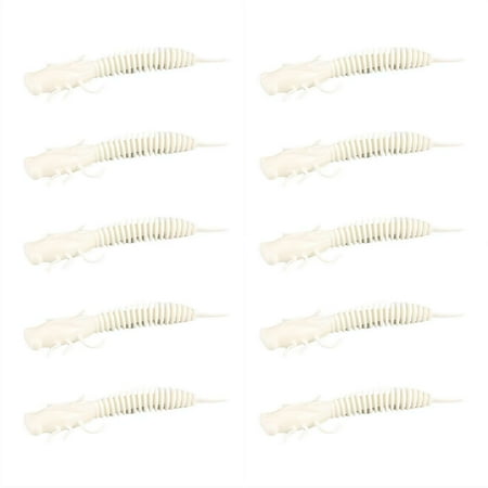 10 pcs Chariot Bug Soft Lures Wacky Worms Baits for Bass Fishing Durable Plastic Insect Swimbait Set for Texas Carolina Weightless Finesse Rig Kit Gear Saltwater Freshwater Pike Perch