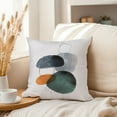 thumbnail image 3 of Ethan Taylor Abstract Throw Pillow Soft Cushion Cover 'Balance I Shapes' Modern Pattern Decorative Square Accent Pillow Case, 20x20 Inches, Blue, Gray, 3 of 5