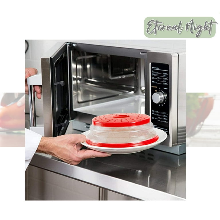 Microwave Splatter Cover Vented Collapsible Microwave Food Cover With Easy  Grip Handle, Dishwasher-Safe, BPA-Free Silicone & Plastic, 10.5