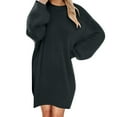 thumbnail image 2 of Juebong Fall Winter Sweater Dress for Women Long Sleeve Crewneck Dress Womens 2024 Casual Oversized Sweaters Midi Dress Plus Size Knit Homecoming Dresses Y2k Clothing, 2 of 3
