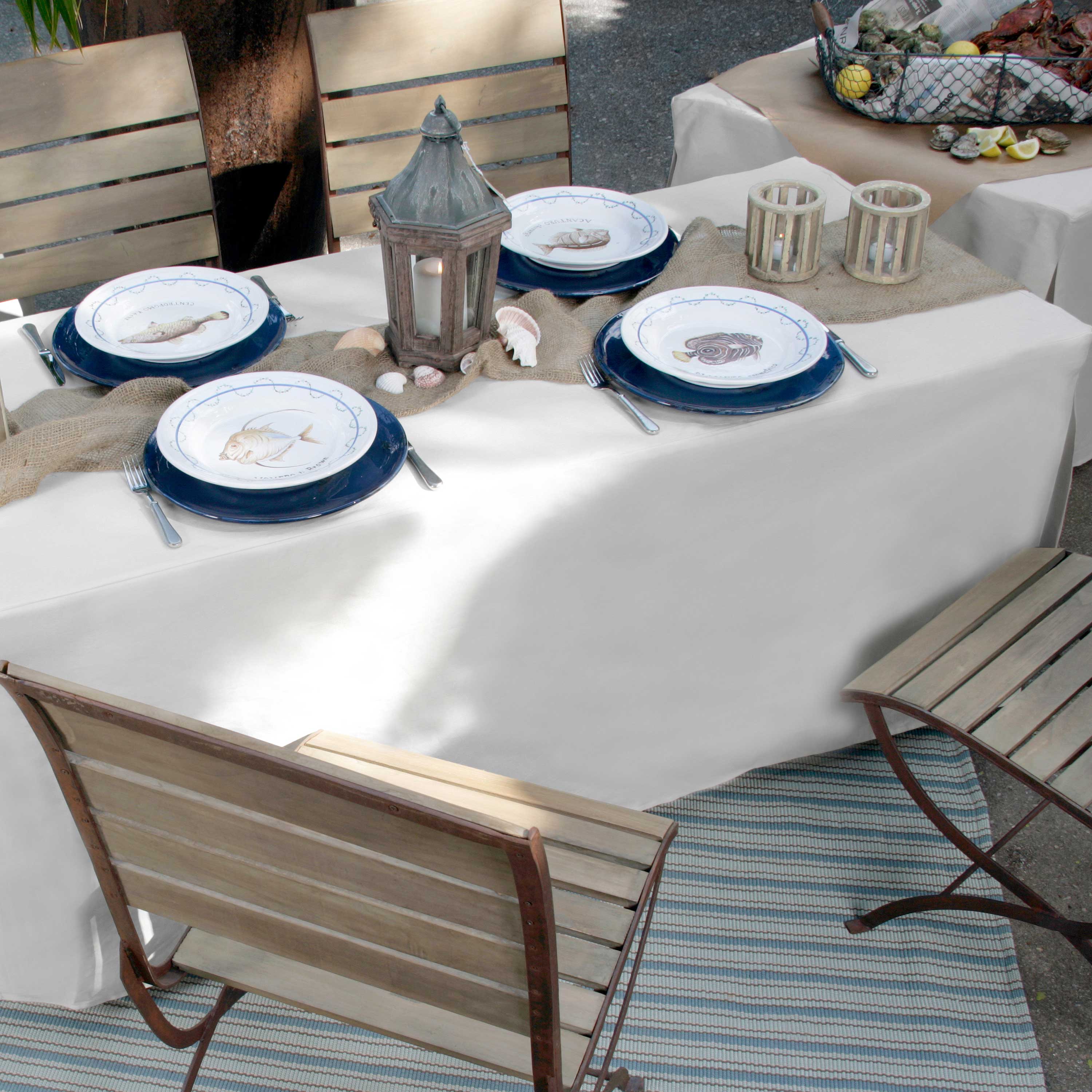 Tablevogue 96" x 30" Fitted Tablecoth Cover, Multiple Colors and Sizes Available