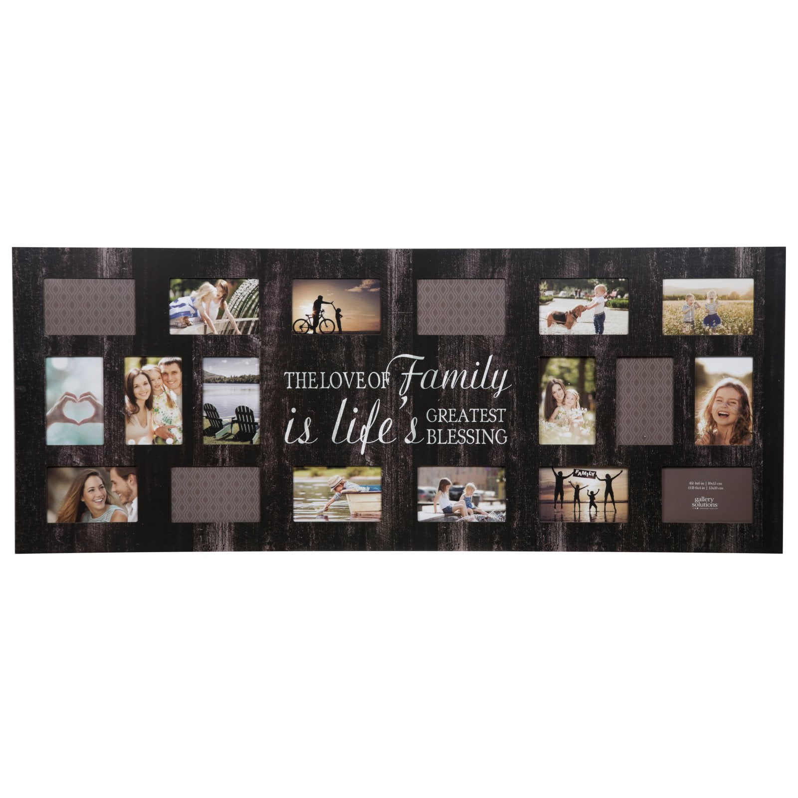 Pinnacle Frames Family 4 x 6 in. Black Collage Picture Frame
