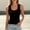 Black, variant on Women's Sleeveless U Neck Tank Top Casual Loose Fit Summer Top