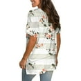 thumbnail image 5 of Fantaslook V Neck T Shirts for Women Floral Summer Tops Short Sleeve Shirts Casual Tunic Tops, 5 of 8