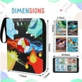 thumbnail image 2 of Binder for Cards - Pokémon Trading Card Collectors Album with Zipper Carrying Case Gifts for Boys Girls,Compatible with Standard Size Trading Cards，Holds Up to 480 Cards, 60 Pcs 4-Pocket, 2 of 5