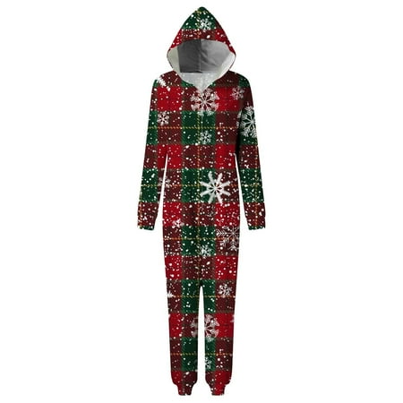 

Family Christmas Pjs Fashion Hooded Mother S Version Pajama Set