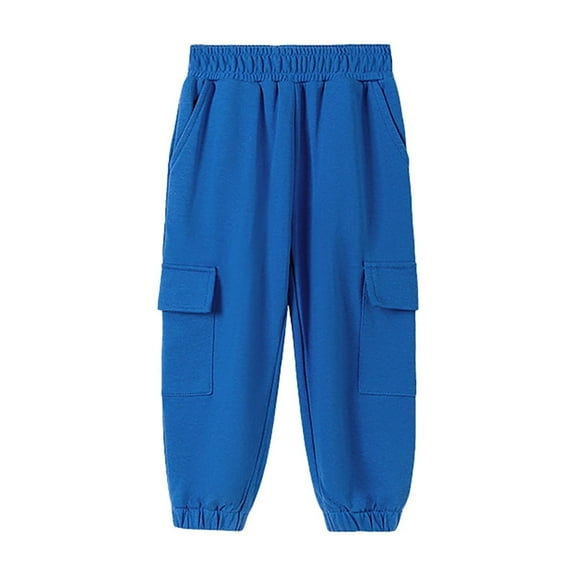 Kids Cargo Pants Boys,Joggers Elastic Waist Drawstring with Pocket Loose Fit Sweat Pants for Boys Casual Boys Pants Size 5-6 Years