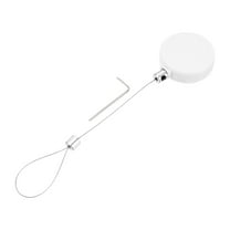 Uxcell 1.8 ft Retractable Cable Lock with Latch Remote Control Security Lock with Adjustable Cord Tether Anti Theft, White
