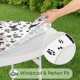 thumbnail image 5 of Schnauzer Dogs with Paw Round Fitted Tablecloth with Elastic Edge,Dining Table Cover Waterproof,Outdoor Round Tablecloth for Camping,Dining,Indoor and Outdoor, 5 of 7