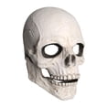 thumbnail image 1 of Máscara de Mandíbula Móvil Horror Latex Scary Creepy Headgear Skeleton para Halloween Masquerade Carnival Al Aire Libre Blanco Macarena tocado de calavera, 1 of 7