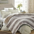 thumbnail image 3 of Chanasya Super Soft Fuzzy Fur Elegant Throw Blanket | Faux Fur Falling Leaf Pattern Fluffy Plush Sherpa Cozy Warm Grey Microfiber Blanket for Bed Couch Living Bed Room - Grey and White - 60"x70", 3 of 3