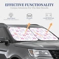 thumbnail image 4 of Xecao Heart Rabbit for Foldable Car Sun Shades (2-Pack) offer sun protection with an easy-fold design for convenient windshield shading., 4 of 7